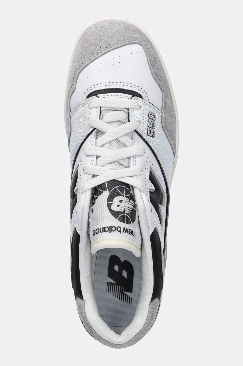 Δερμάτινα αθλητικά παπούτσια New Balance 550 χρώμα: άσπρο, BB550GWB φωτογραφία