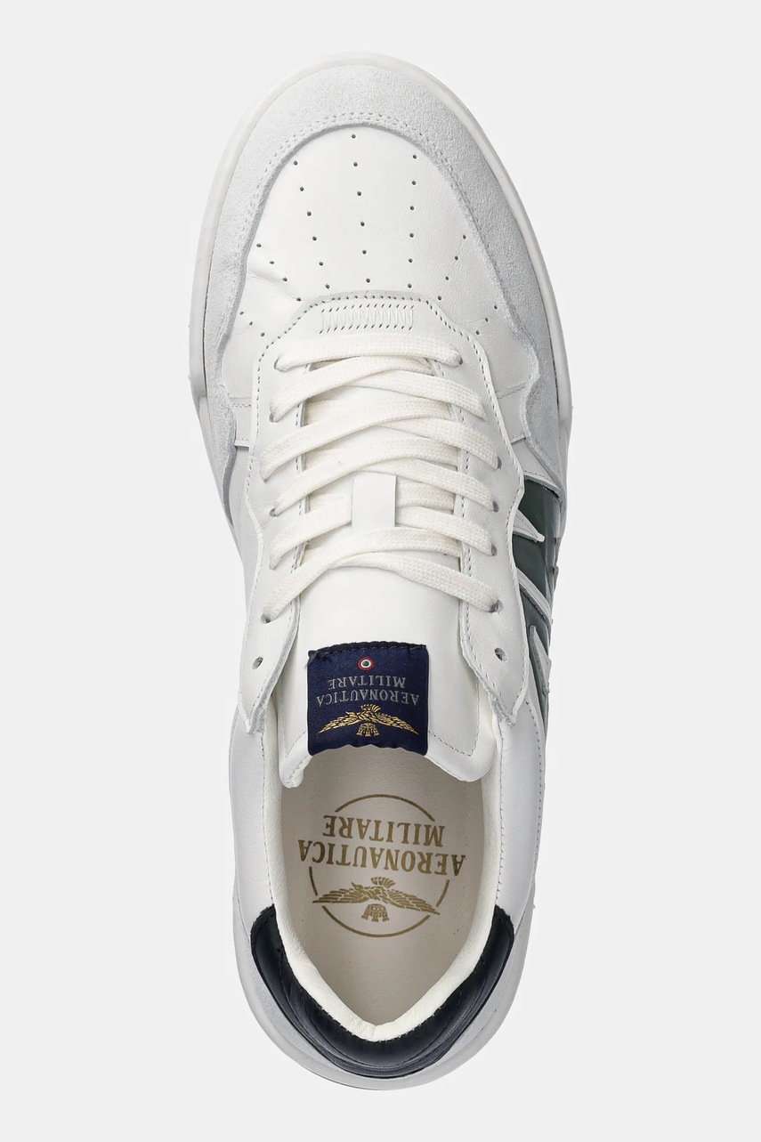 Δερμάτινα αθλητικά παπούτσια Aeronautica Militare SC300UXPL212 χρώμα: άσπρο, SC300UXPL212 φωτογραφία