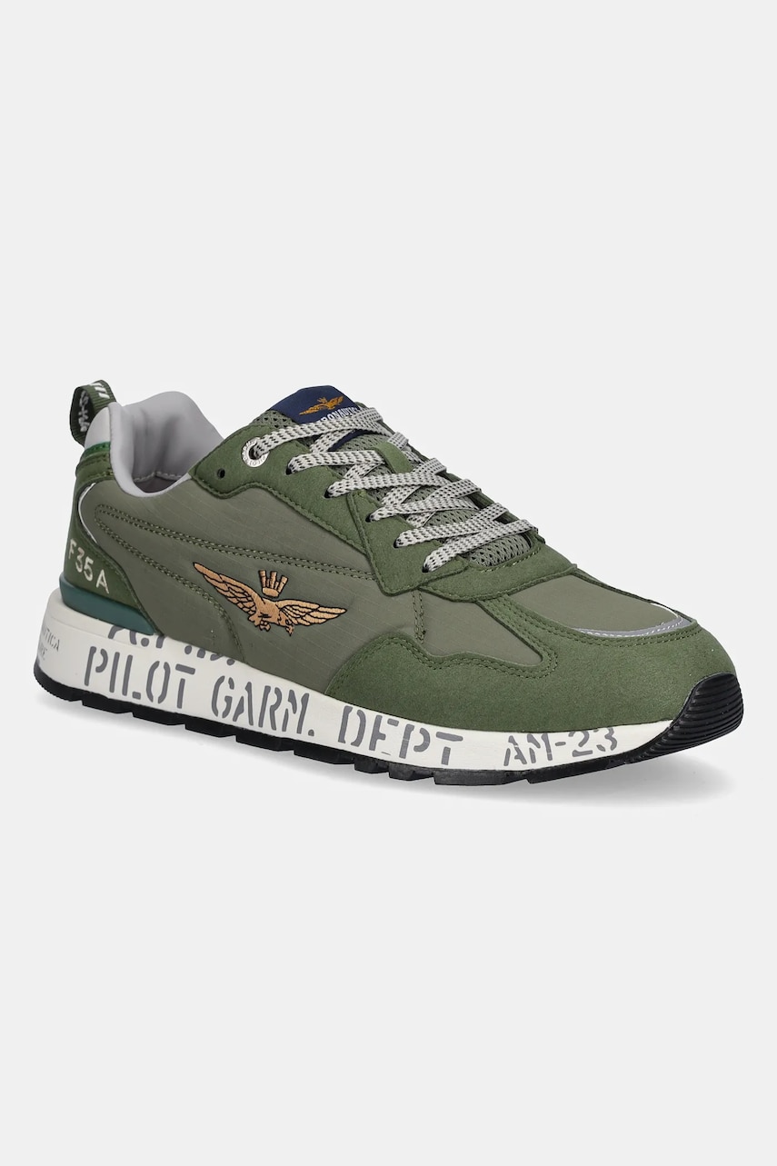 Aeronautica Militare sneakers SC276CT3332 barbati, culoarea verde, SC276CT3332 Aeronautica Militare sneakers SC276CT3332 barbati, culoarea verde, SC276CT3332
