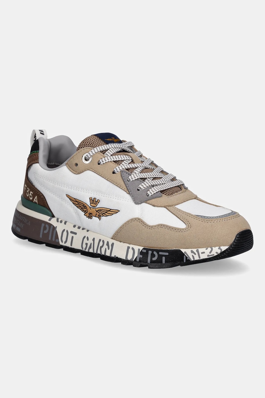 Aeronautica Militare sneakers SC276CT3332 barbati, culoarea maro, SC276CT3332 Aeronautica Militare sneakers SC276CT3332 barbati, culoarea maro, SC276CT3332