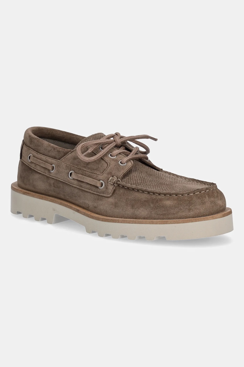 AllSaints pantofi de piele intoarsa Skiff Suede Shoe barbati, culoarea verde, M012FC AllSaints pantofi de piele intoarsa Skiff Suede Shoe barbati, culoarea verde, M012FC