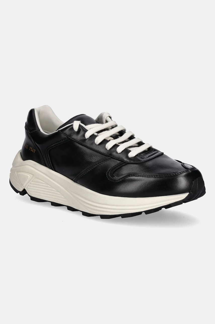 Common Projects sneakers din piele Premium Runner bărbați, culoarea negru, 2488 Common Projects sneakers din piele Premium Runner bărbați, culoarea negru, 2488