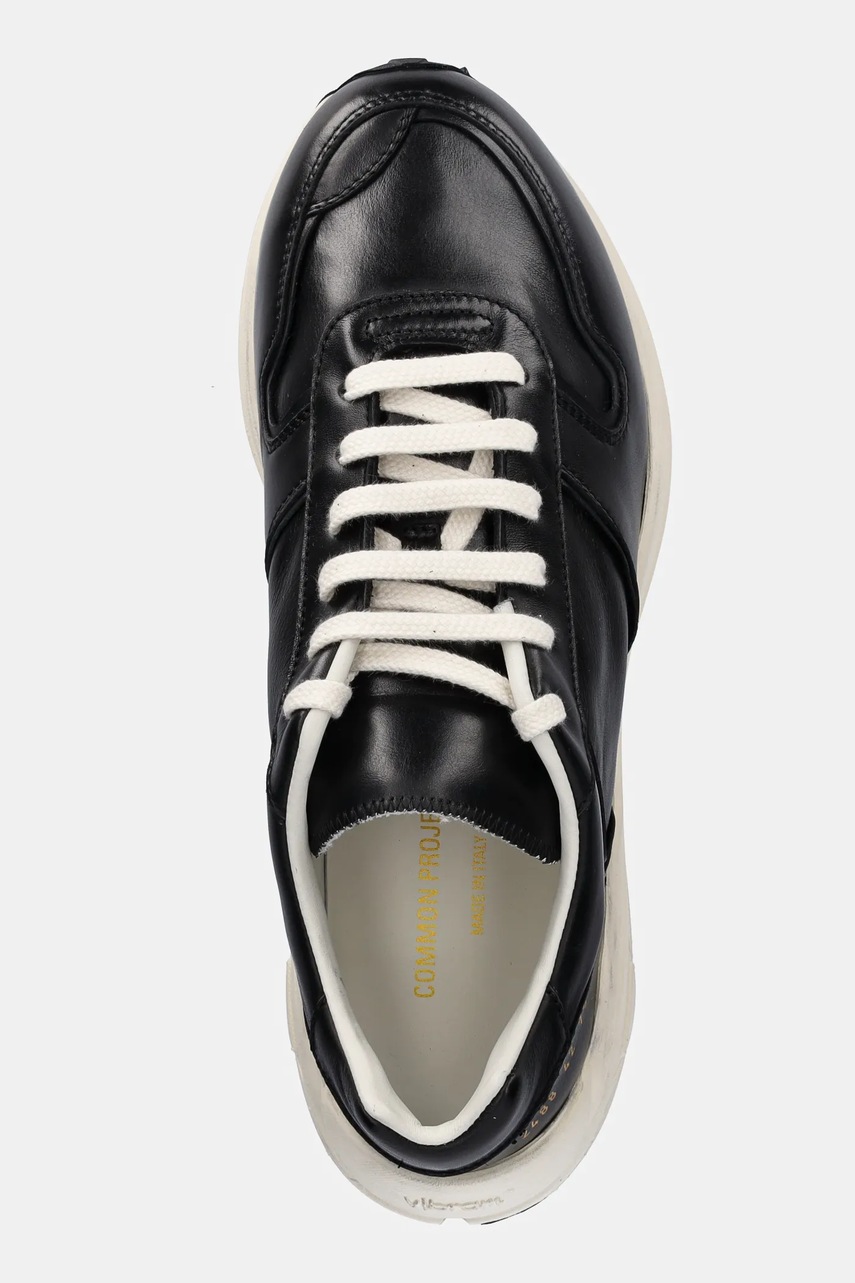 Δερμάτινα αθλητικά παπούτσια Common Projects Premium Runner χρώμα: μαύρο, 2488 φωτογραφία
