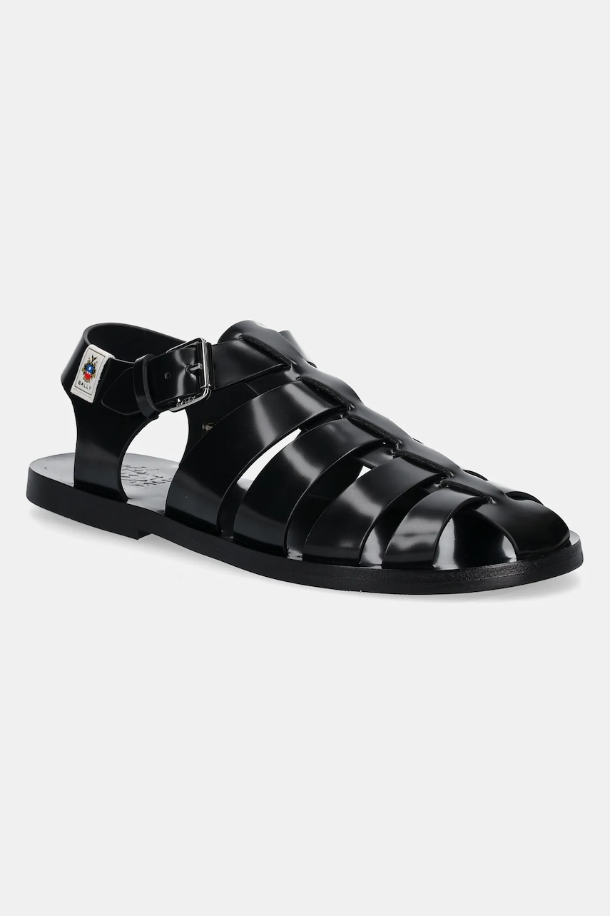 Bally sandale de piele bărbați, culoarea negru, MSS04O Bally sandale de piele bărbați, culoarea negru, MSS04O