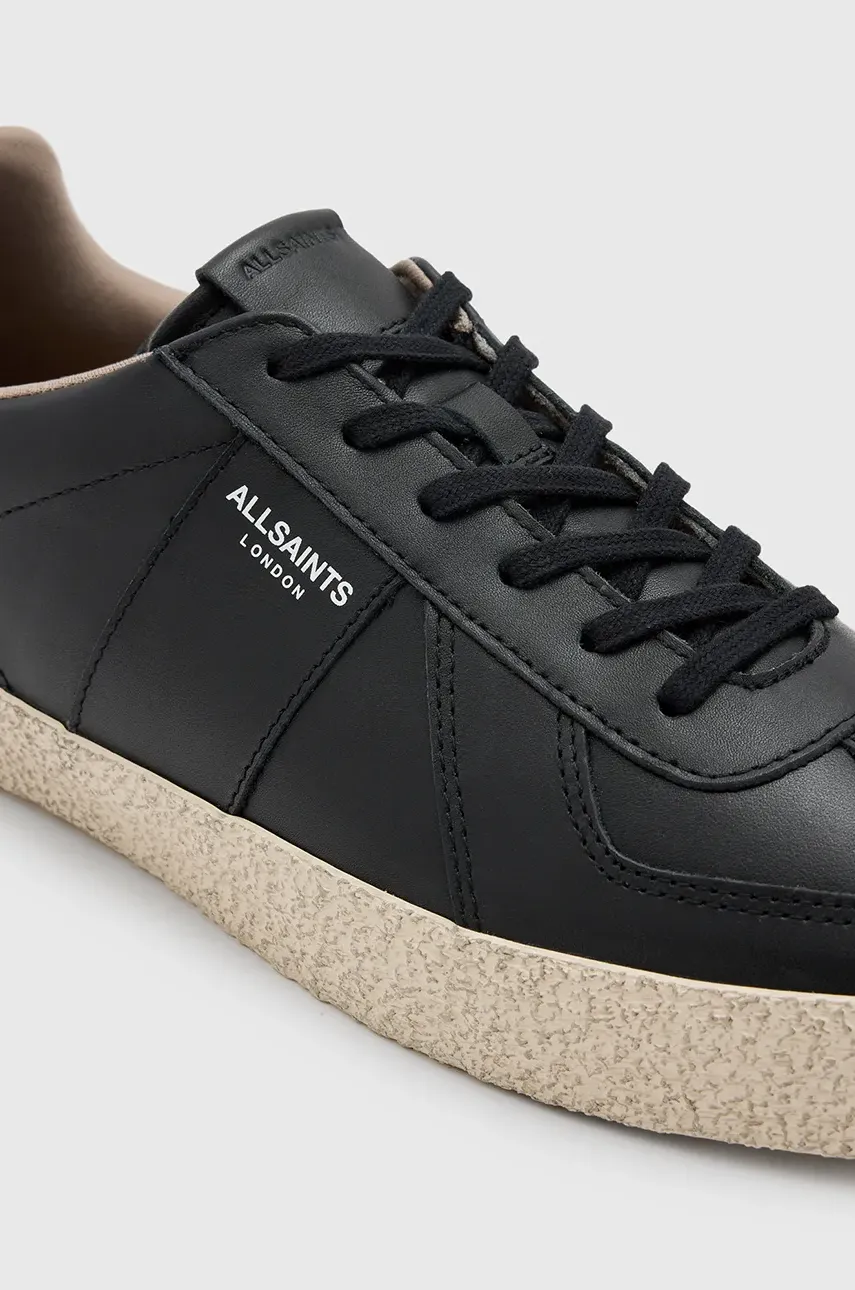 Кожаные кроссовки AllSaints Jaimee Leather Low Top мужские цвет чёрный M001FB Кожаные кроссовки AllSaints Jaimee Leather Low Top мужские цвет чёрный M001FB