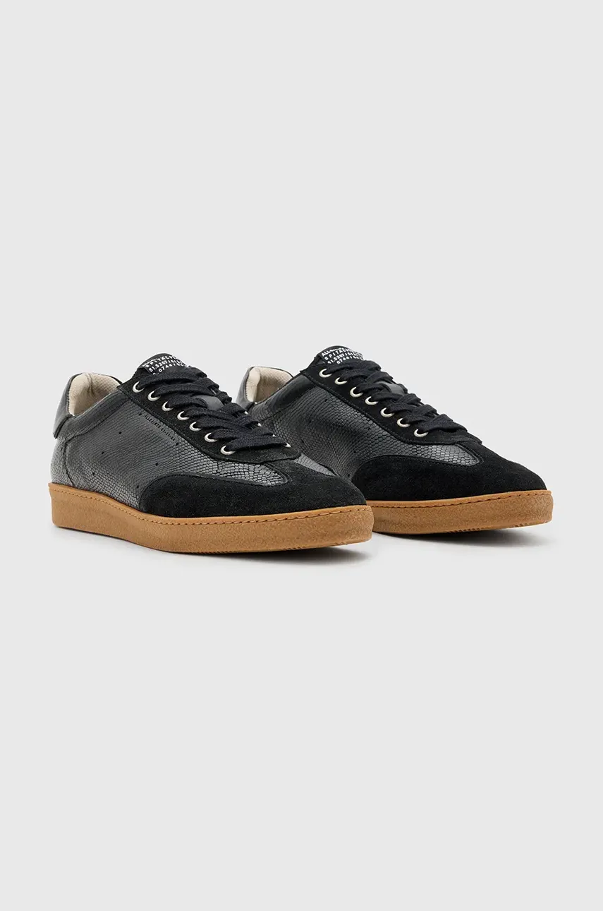 Кожаные кроссовки AllSaints Leo Low Top цвет чёрный M008FC Кожаные кроссовки AllSaints Leo Low Top цвет чёрный M008FC