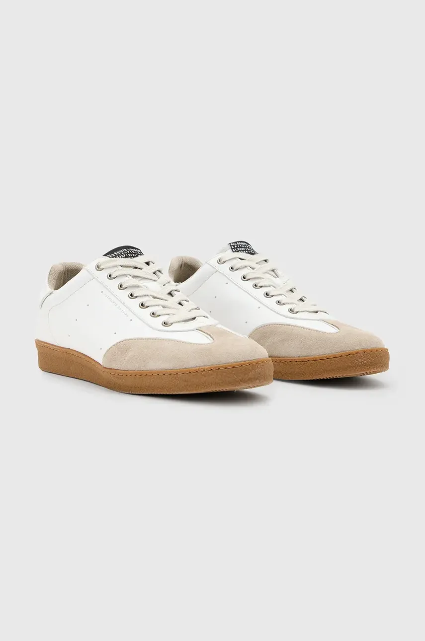 Кожаные кроссовки AllSaints Leo Low Top мужские цвет белый M008FC Кожаные кроссовки AllSaints Leo Low Top мужские цвет белый M008FC