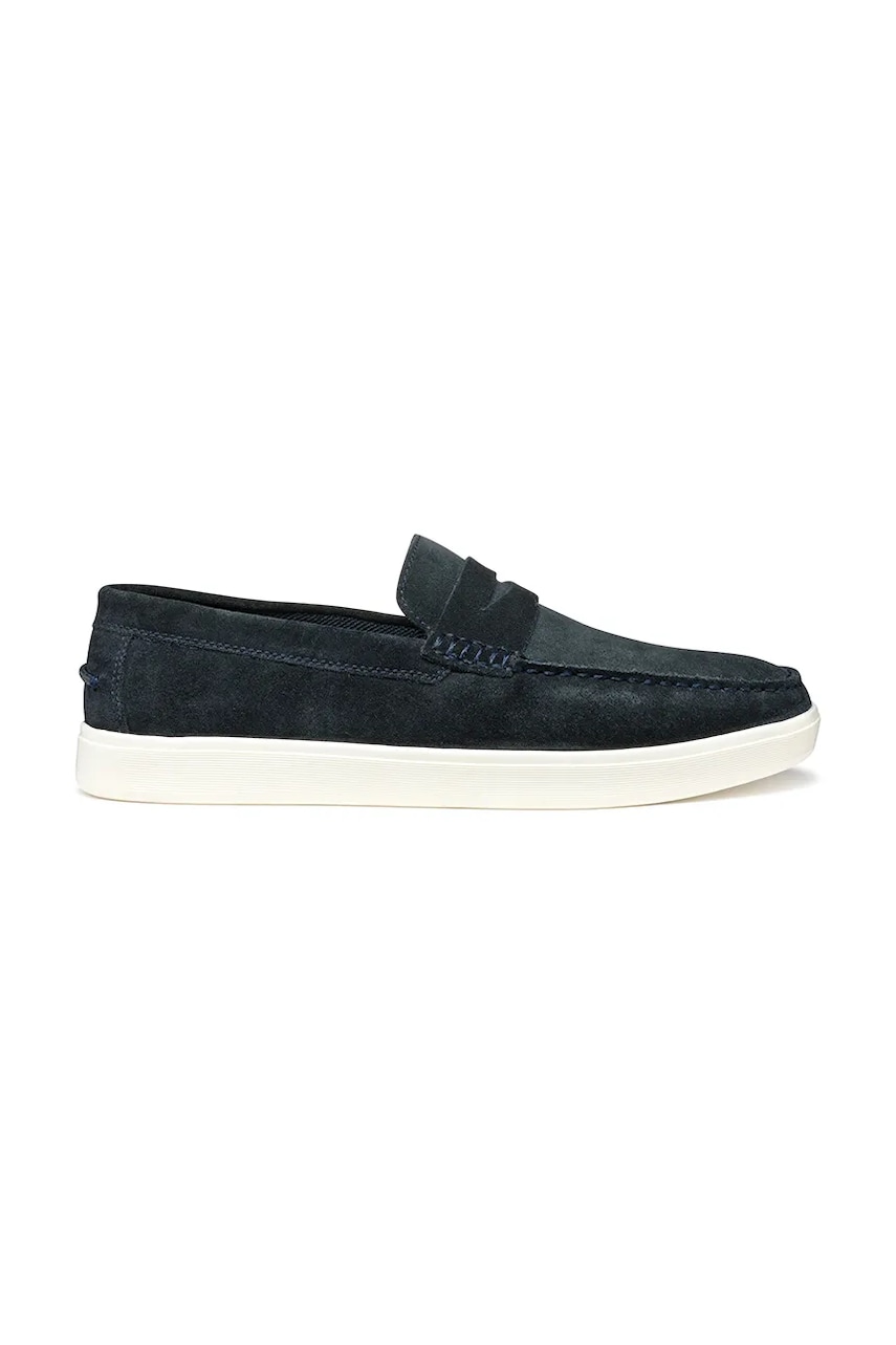 Geox mocasini din piele intoarsa U AVOLA barbati, culoarea negru, U55GSA 00022 C4002 Geox mocasini din piele intoarsa U AVOLA barbati, culoarea negru, U55GSA 00022 C4002