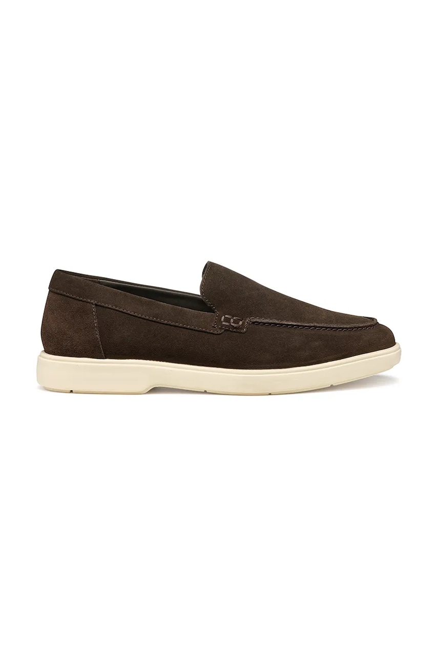Geox mocasini din piele intoarsa U SPHERICA EC17 barbati, culoarea maro, U55LAD 00022 C6006 Geox mocasini din piele intoarsa U SPHERICA EC17 barbati, culoarea maro, U55LAD 00022 C6006