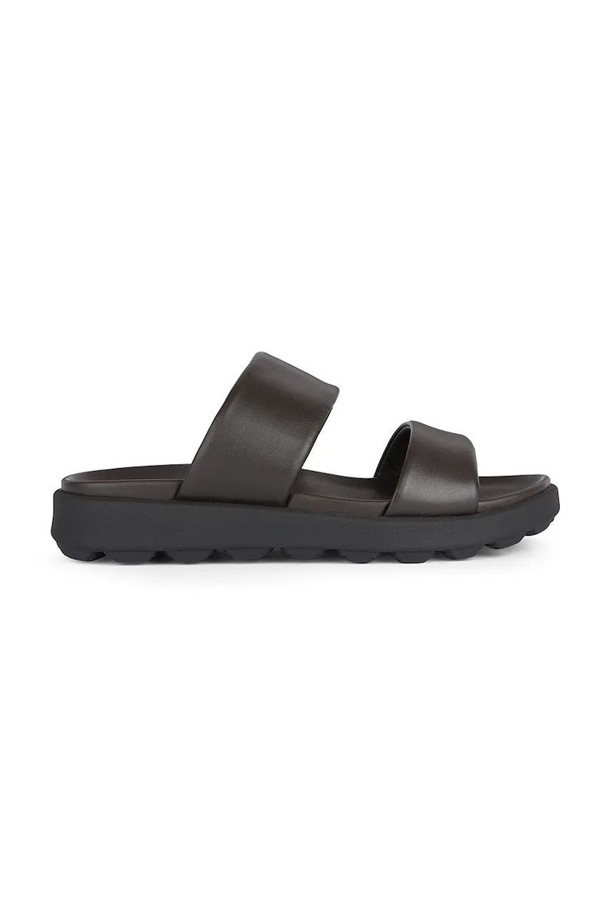Geox papuci de piele U SPHERICA EC6 bărbați, culoarea maro, U45GWA 00085 C6006 Geox papuci de piele U SPHERICA EC6 bărbați, culoarea maro, U45GWA 00085 C6006