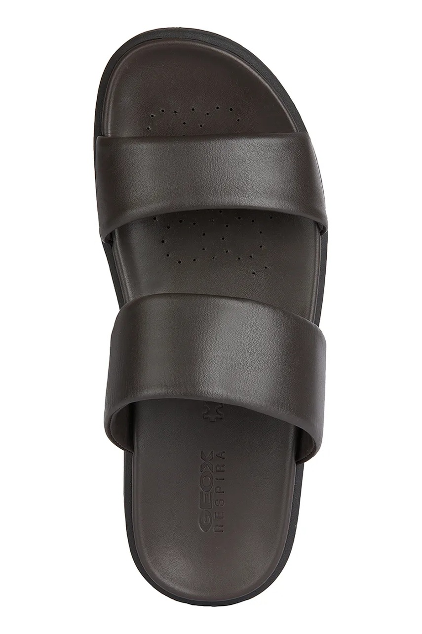 Δερμάτινες παντόφλες Geox U SPHERICA EC6 χρώμα: καφέ, U45GWA 00085 C6006 φωτογραφία