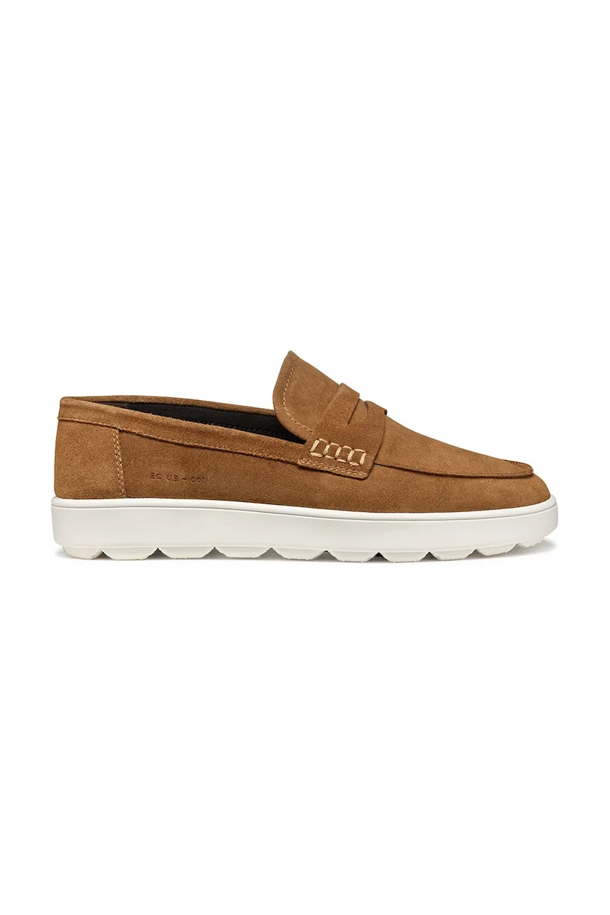 Geox mocasini din piele intoarsa U SPHERICA ECUB-1 bărbați, culoarea maro, U55GPD 00022 C6018 Geox mocasini din piele intoarsa U SPHERICA ECUB-1 bărbați, culoarea maro, U55GPD 00022 C6018