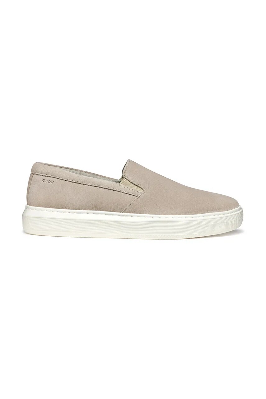 Geox tenisi din piele întoarsă U DEIVEN culoarea bej, U555WB 00022 C5004