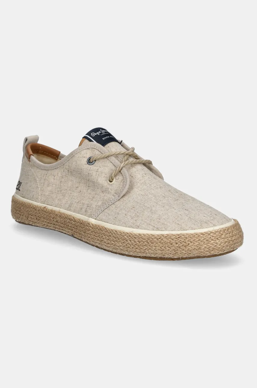 Levně Espadrilky Pepe Jeans PORT LINEN béžová barva, PMS10330