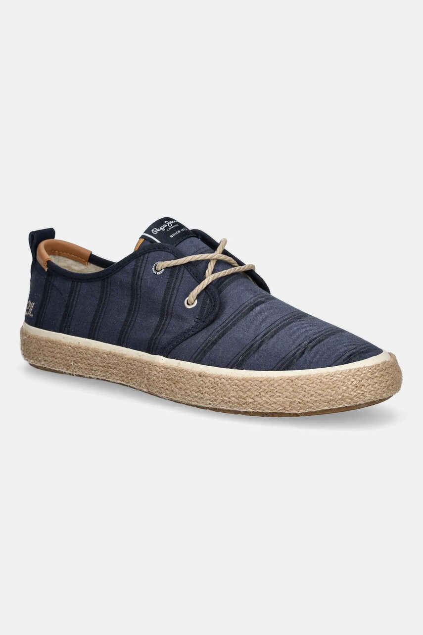 Pepe Jeans espadrile PORT LINES culoarea bleumarin, PMS10331