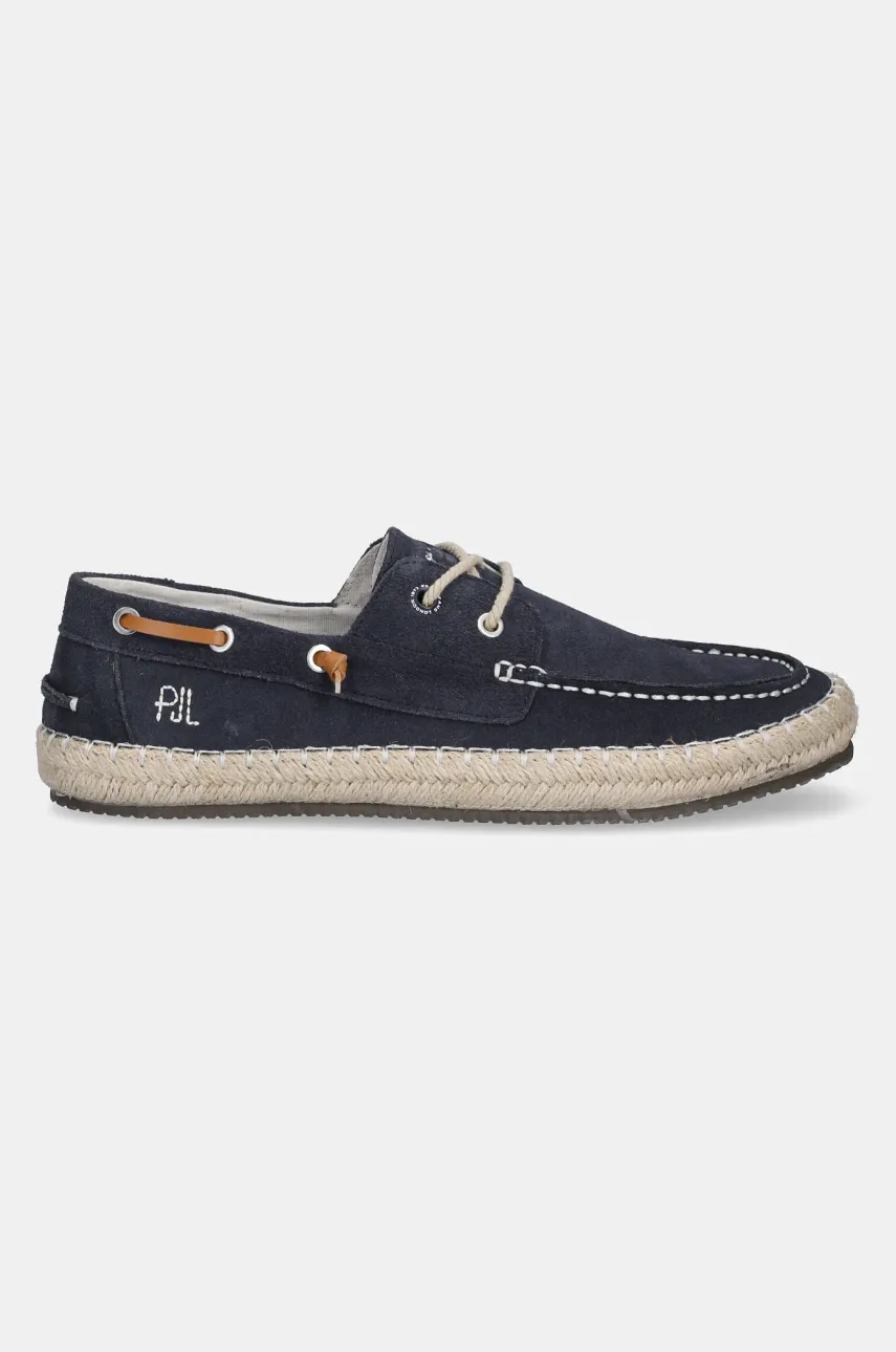 Замшевые эспадрильи Pepe Jeans TOURIST DECK цвет синий PMS10335 Замшевые эспадрильи Pepe Jeans TOURIST DECK цвет синий PMS10335