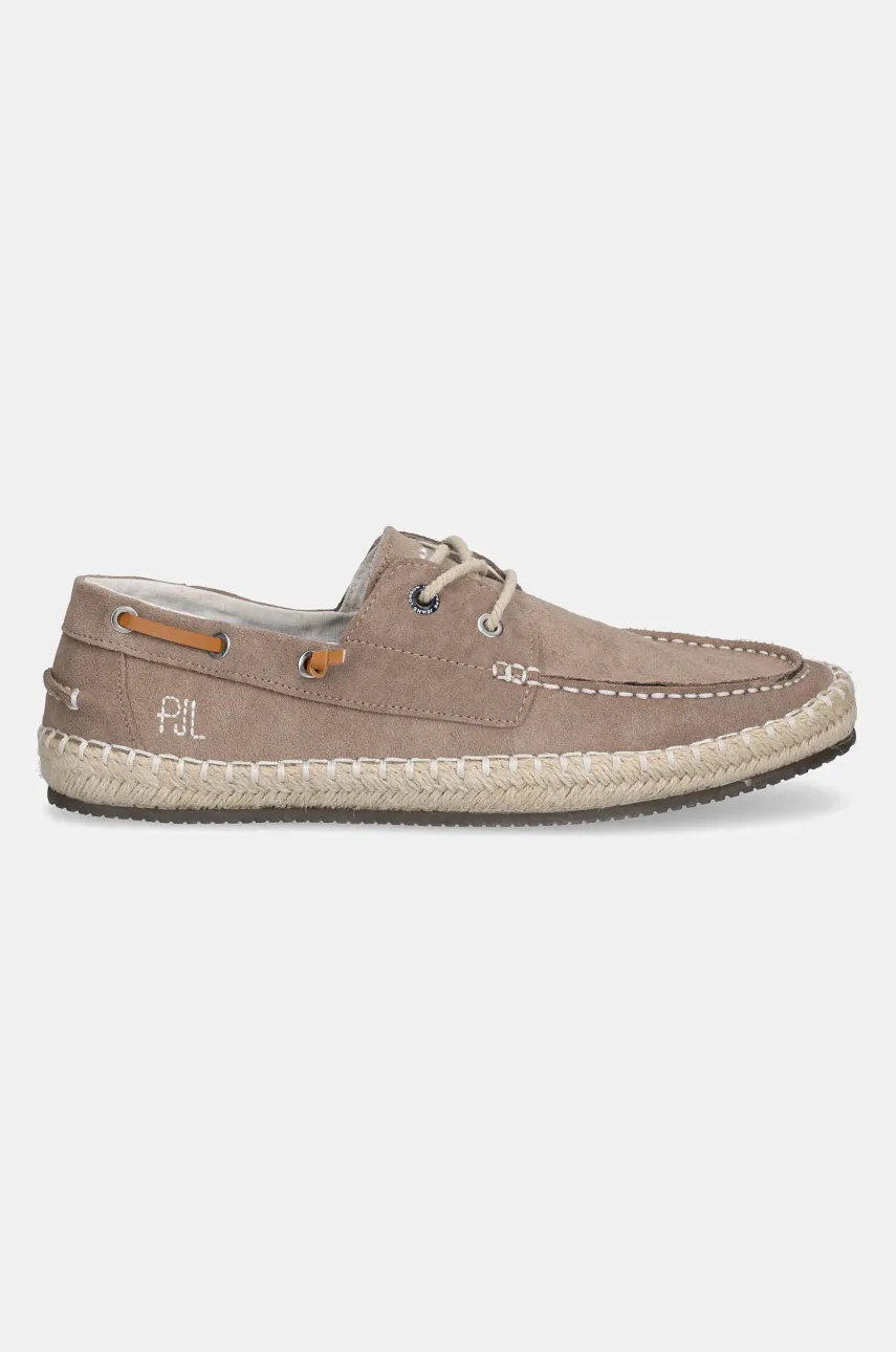 Замшевые эспадрильи Pepe Jeans TOURIST DECK цвет бежевый PMS10335 Замшевые эспадрильи Pepe Jeans TOURIST DECK цвет бежевый PMS10335