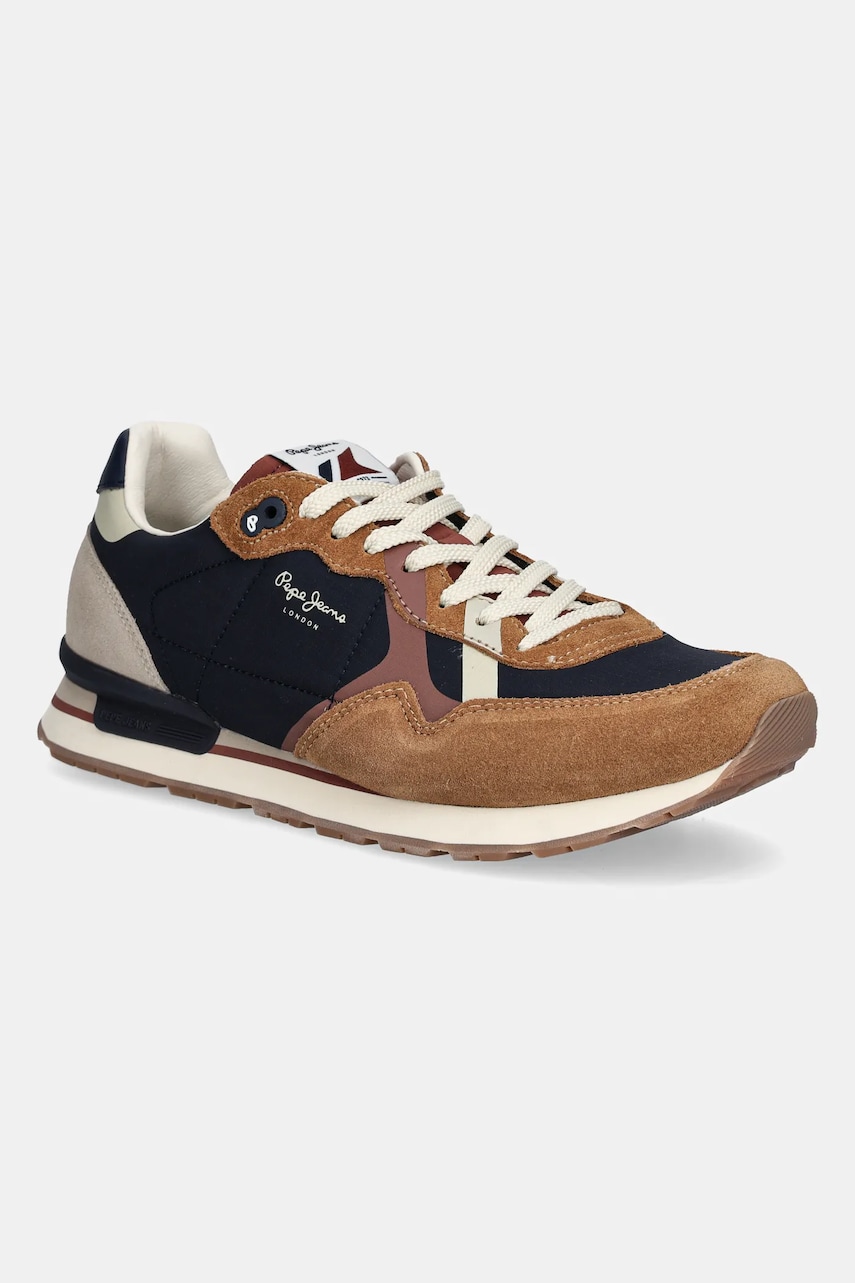 Pepe Jeans sneakers BRIT COVER M barbati, culoarea maro, PMS40029 Pepe Jeans sneakers BRIT COVER M barbati, culoarea maro, PMS40029