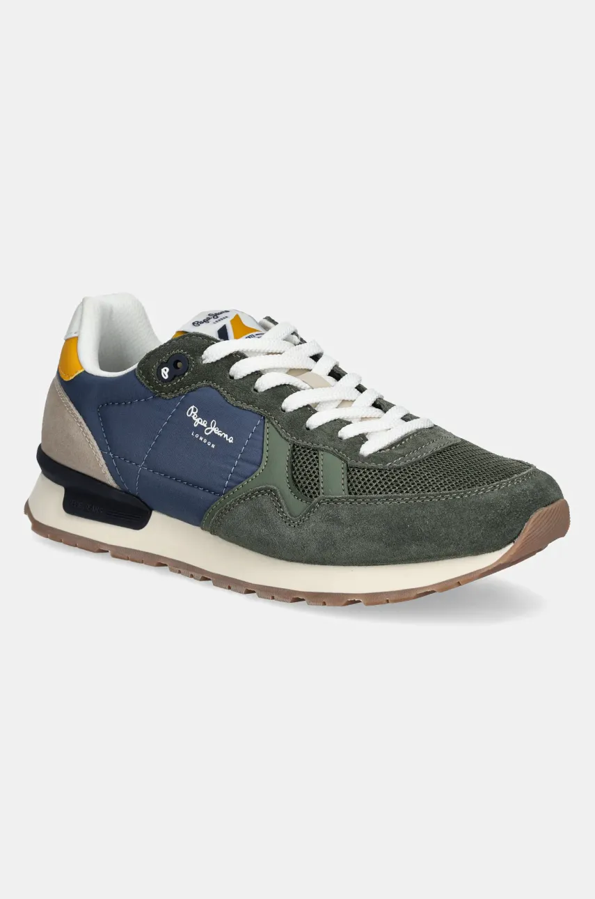 Pepe Jeans sneakers BRIT CAMP M barbati, culoarea verde, PMS40030