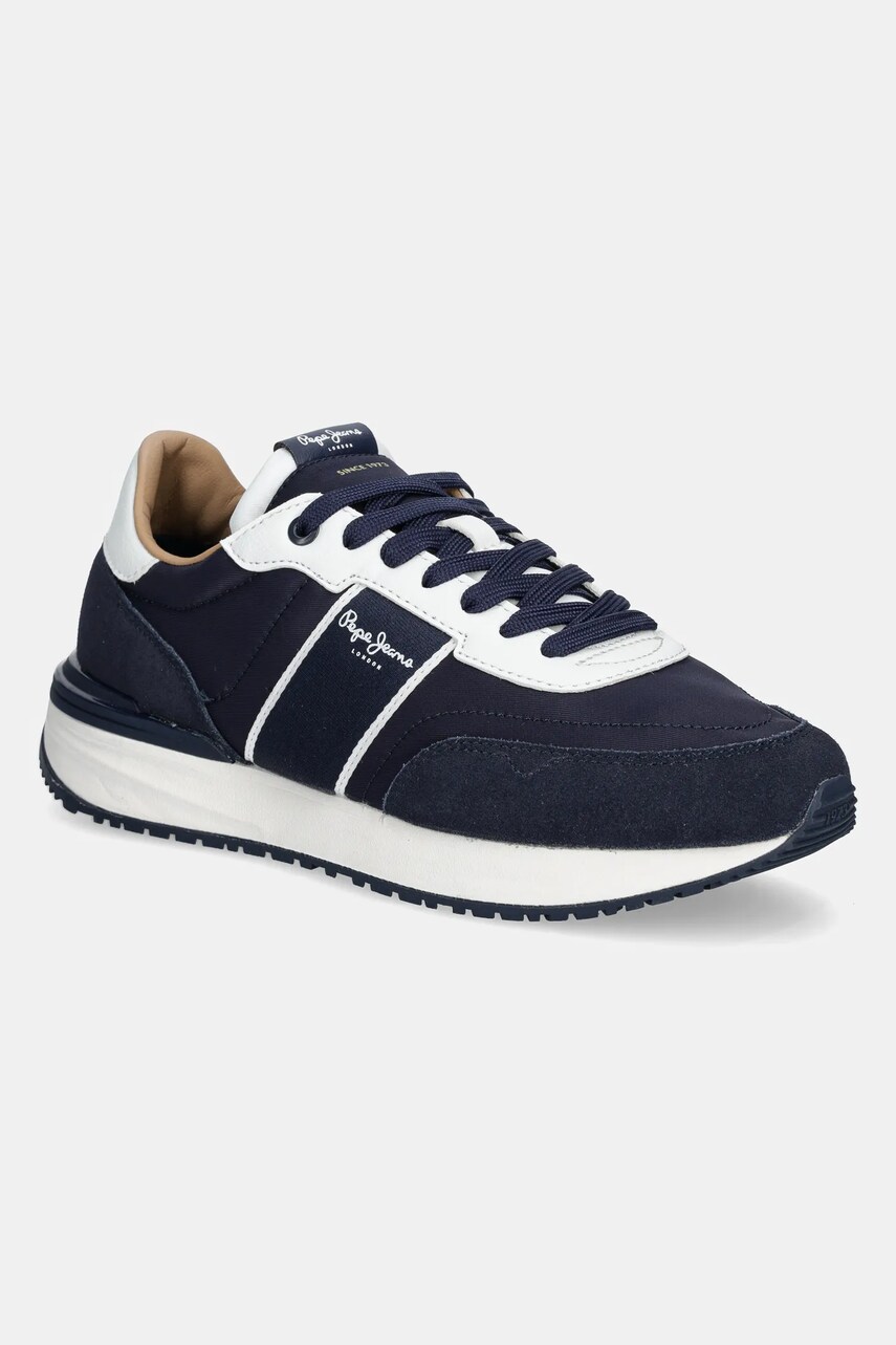 Pepe Jeans Adidasi BUSTER CLUB M barbati, culoarea albastru marin, PMS60038