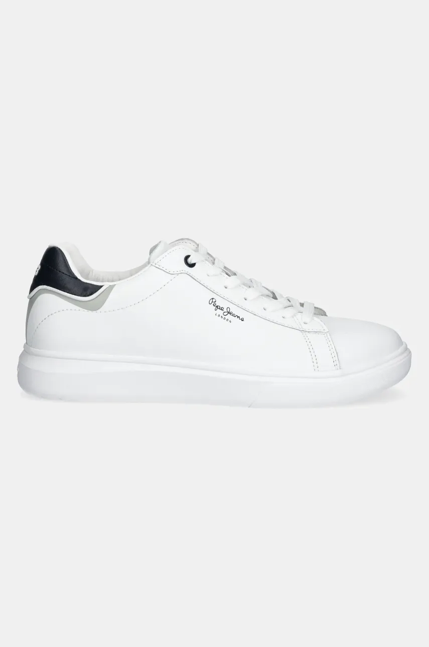 Кожаные кроссовки Pepe Jeans EATON ONE M мужские цвет бежевый PMS00044 Кожаные кроссовки Pepe Jeans EATON ONE M мужские цвет бежевый PMS00044