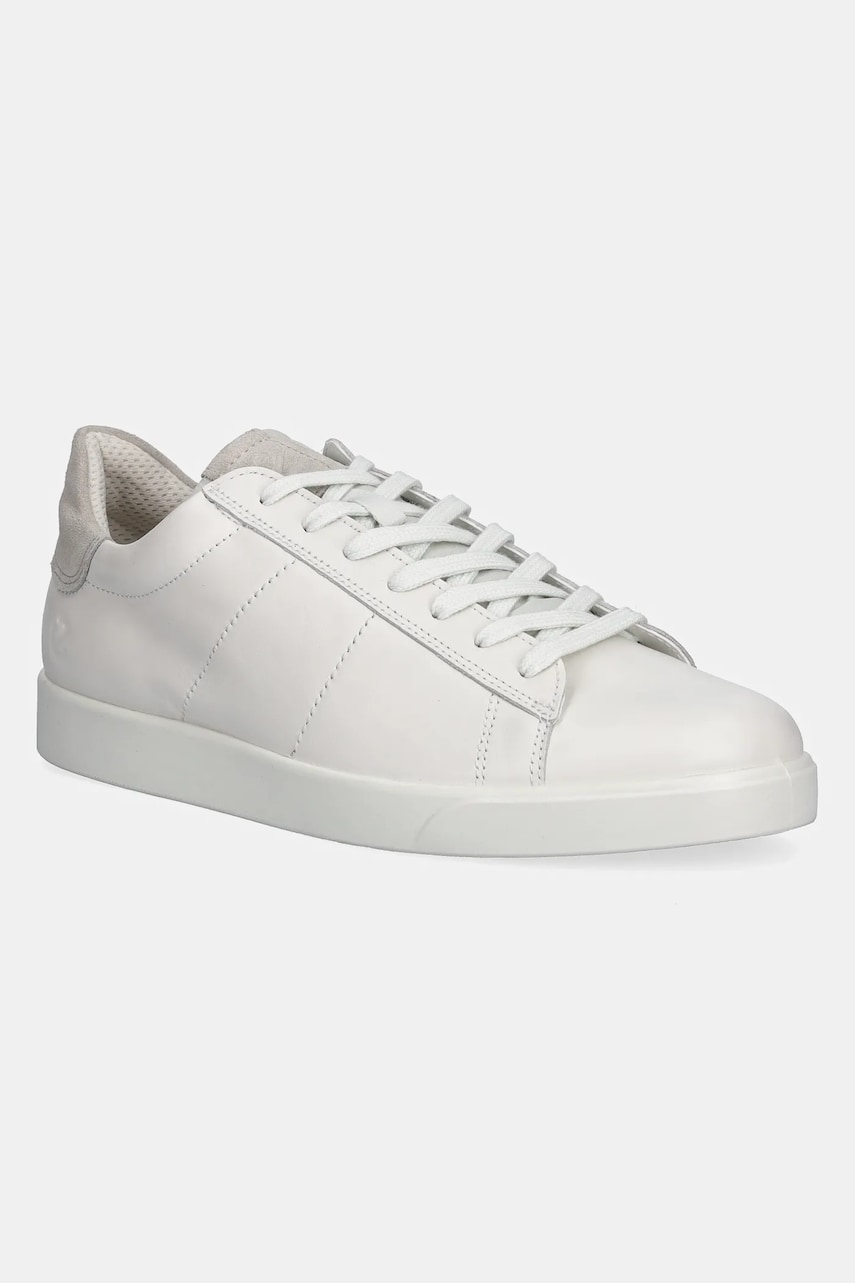 Ecco sneakers din piele Street Lite Sneaker Lea barbati, culoarea alb, 521304-58336 Ecco sneakers din piele Street Lite Sneaker Lea barbati, culoarea alb, 521304-58336