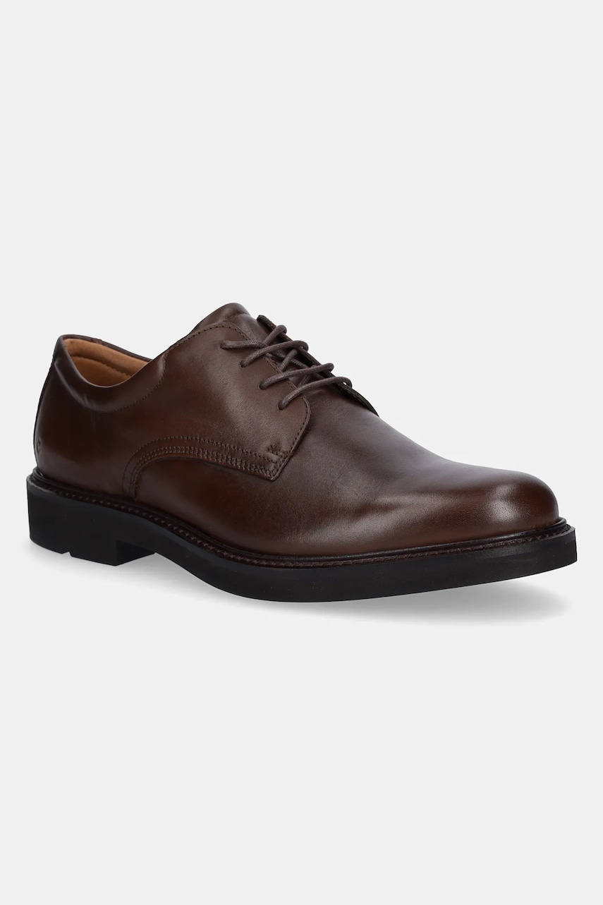 Ecco pantofi de piele Metro London Derby barbati, culoarea maro, 525604-01482 Ecco pantofi de piele Metro London Derby barbati, culoarea maro, 525604-01482