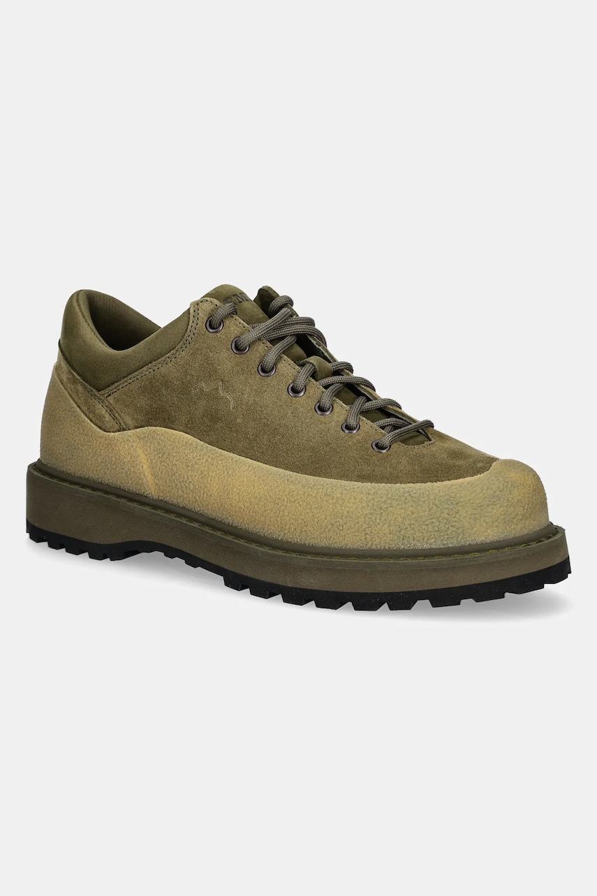 Diemme pantofi de piele intoarsa Cornaro Eyelets culoarea verde, DI25SPCOM-F05X072OLI