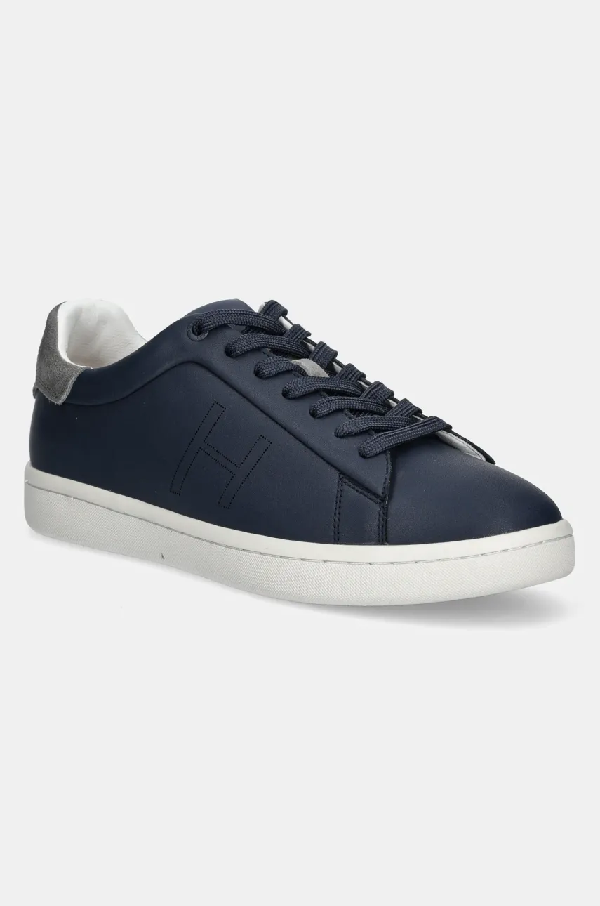 Hackett London sneakers din piele BOND MINIMAL barbati, culoarea albastru marin, HMS21457