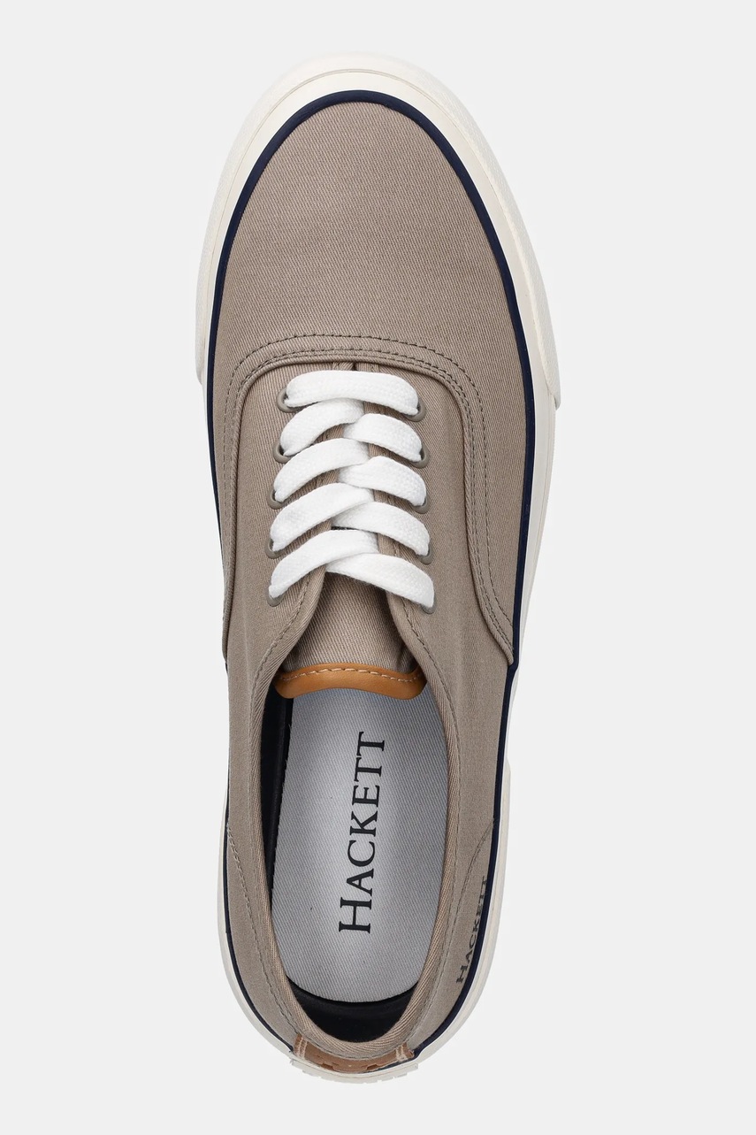 Πάνινα παπούτσια Hackett London BLAKE SMART χρώμα: καφέ, HMS21480 φωτογραφία