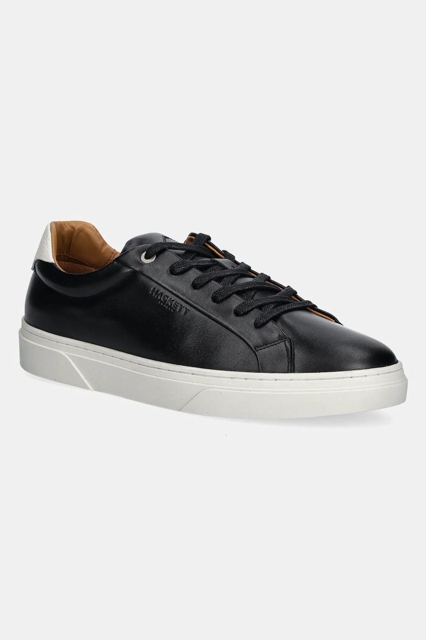 Hackett London sneakers din piele HACKNEY LACE bărbați, culoarea negru, HMS21471 Hackett London sneakers din piele HACKNEY LACE bărbați, culoarea negru, HMS21471