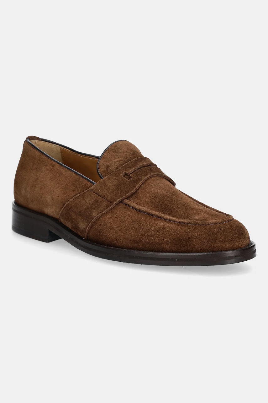 Hackett London mocasini din piele întoarsă COLLIN HALL bărbați, culoarea maro, HMS21468 Hackett London mocasini din piele întoarsă COLLIN HALL bărbați, culoarea maro, HMS21468