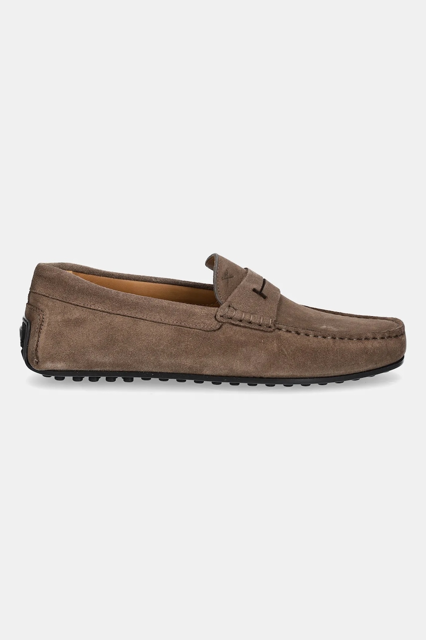 Замшевые мокасины Hackett London DRIVER LOAFER цвет коричневый HMS21485 Замшевые мокасины Hackett London DRIVER LOAFER цвет коричневый HMS21485