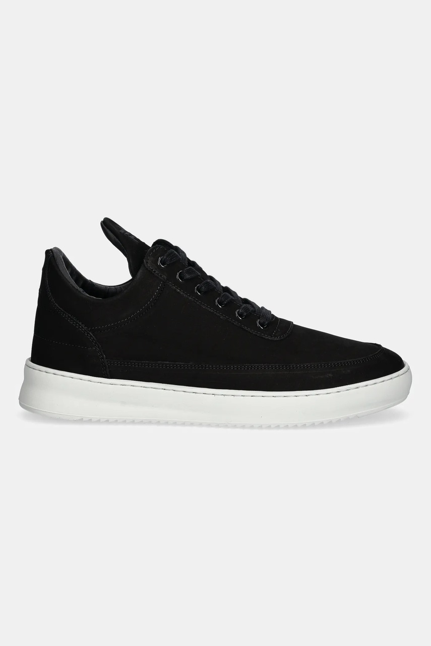 Кроссовки из нубука Filling Pieces Low Top Ripple Nubuck мужские цвет чёрный 25122841861