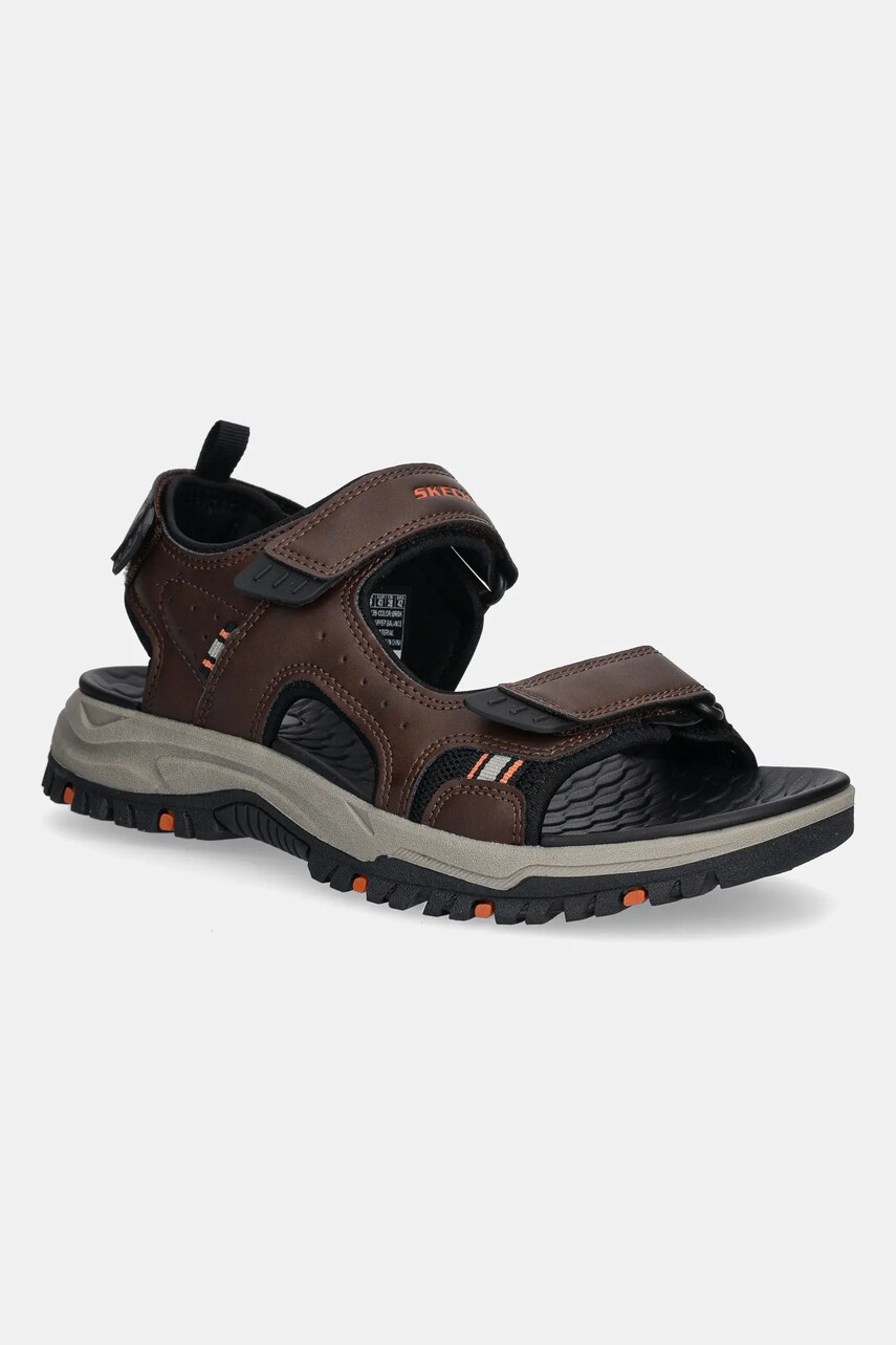 Skechers sandale PREWITT culoarea maro, 205139