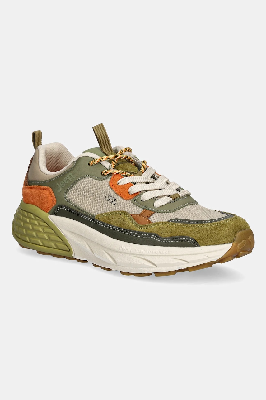 Jeep sneakers GROOVE MESH bărbați, culoarea verde, JM51091A Jeep sneakers GROOVE MESH bărbați, culoarea verde, JM51091A