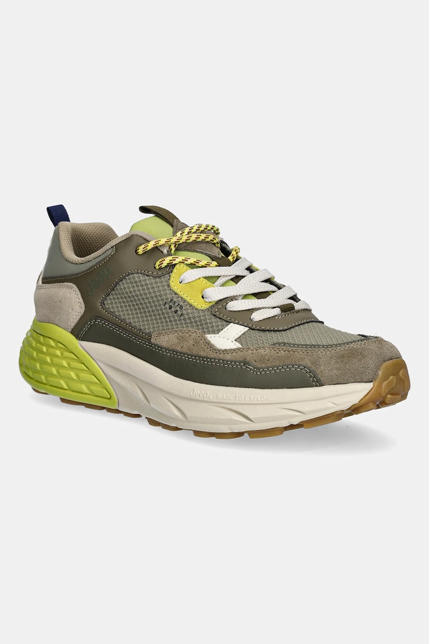 Jeep sneakers GROOVE MESH bărbați, culoarea verde, JM51091A Jeep sneakers GROOVE MESH bărbați, culoarea verde, JM51091A