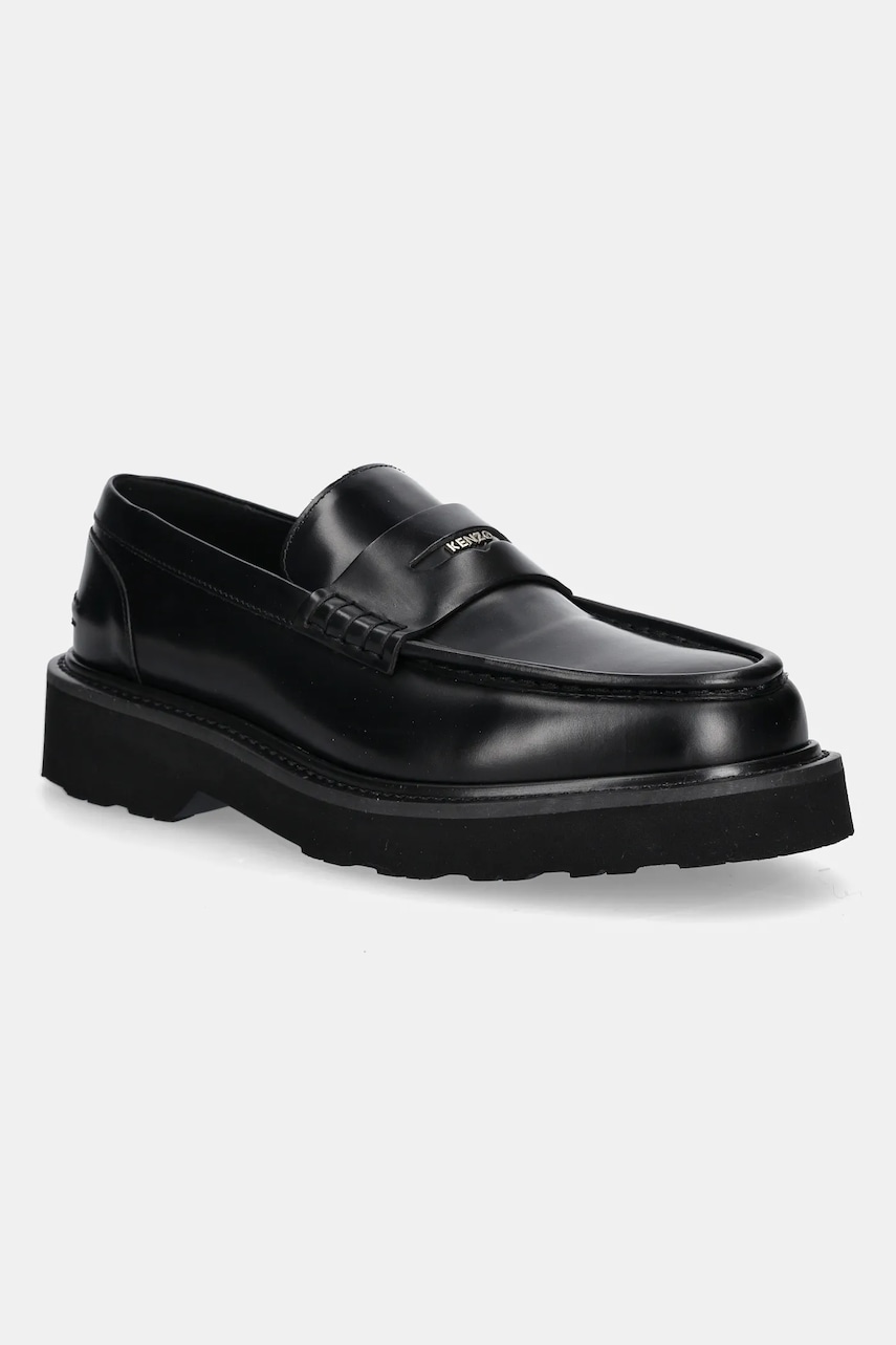 Kenzo mocasini de piele Ukio Loafers culoarea negru, FF55LO110L52.99 Kenzo mocasini de piele Ukio Loafers culoarea negru, FF55LO110L52.99