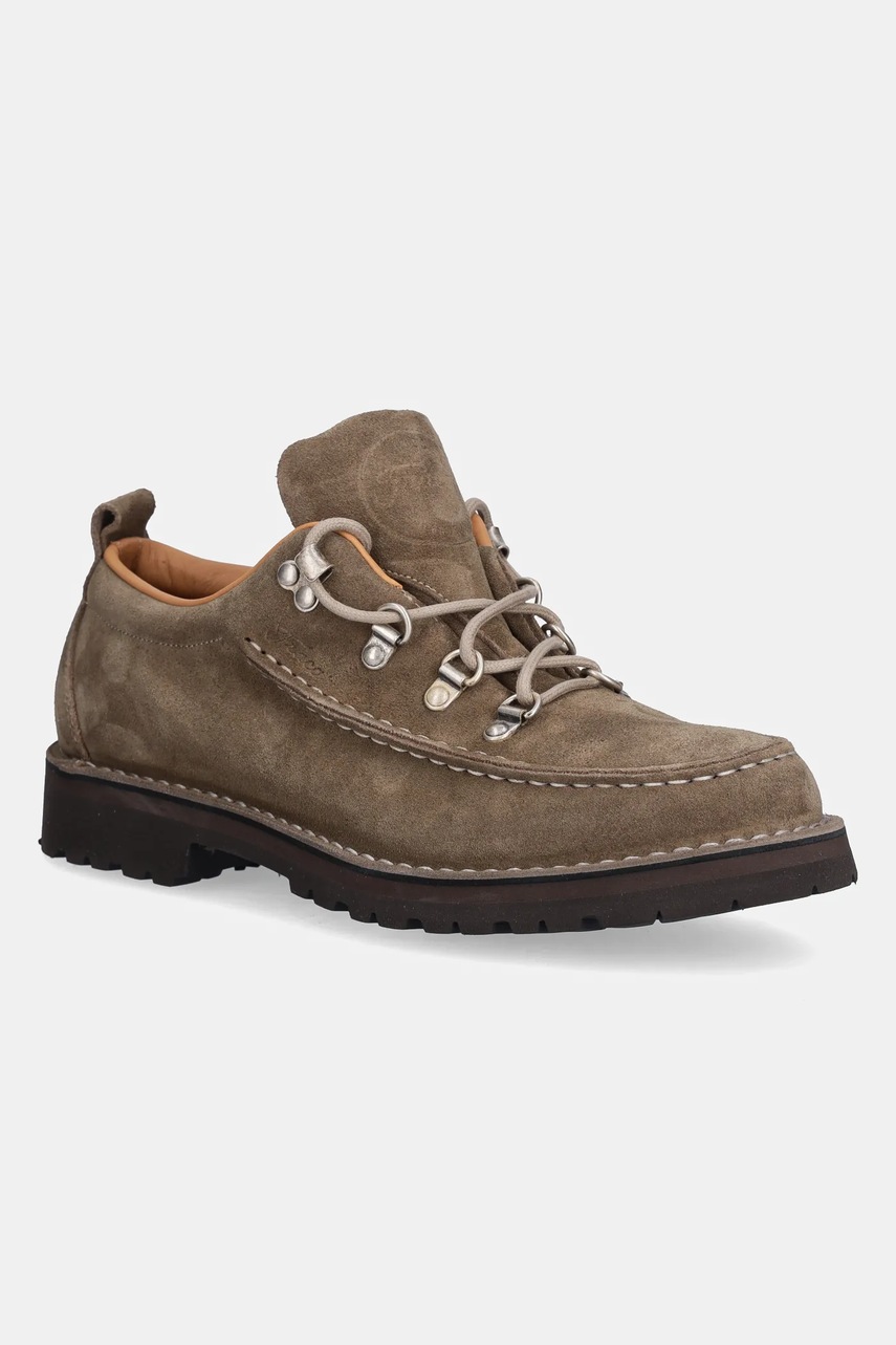 Kožené sneakers boty Fracap Shoes zelená barva, M61