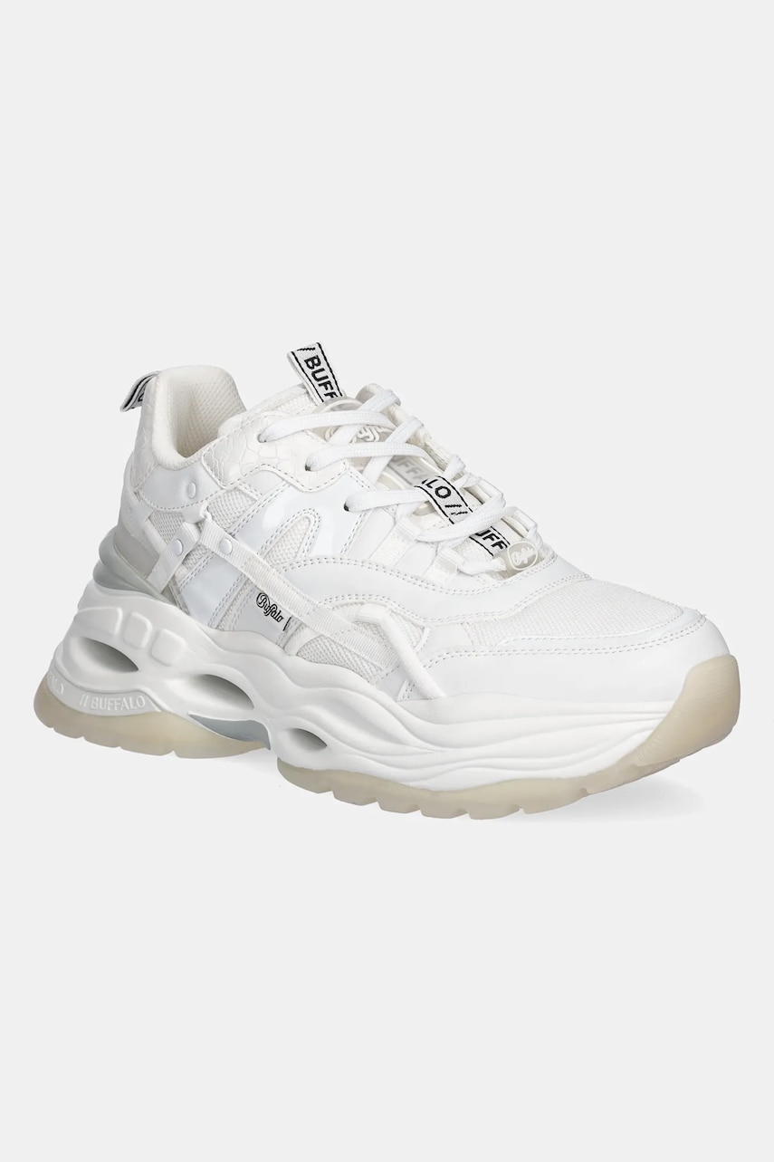 Buffalo sneakers Triplet Hollow Bs bărbați, culoarea alb, 1410107-WHT Buffalo sneakers Triplet Hollow Bs bărbați, culoarea alb, 1410107-WHT