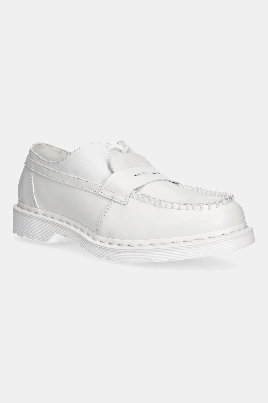 MM6 Maison Margiela mocasini de piele culoarea alb, SH3WR0005