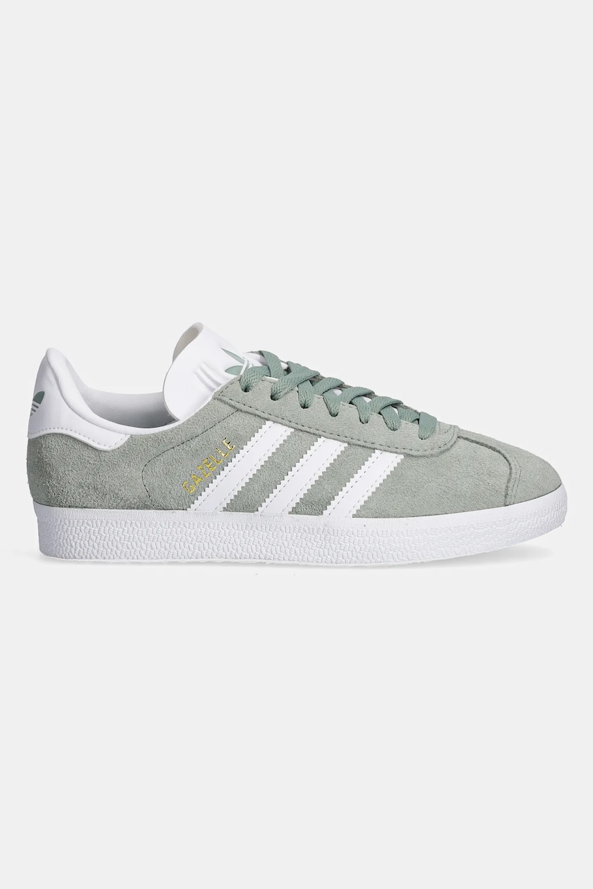 Замшевые кроссовки adidas Originals Gazelle цвет зелёный JH5384 Замшевые кроссовки adidas Originals Gazelle цвет зелёный JH5384