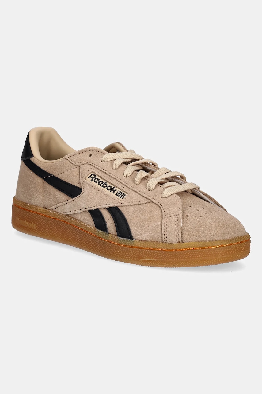 Reebok Classic sneakers din piele intoarsă CLUB C GROUNDS UK culoarea bej, 100229643 Reebok Classic sneakers din piele intoarsă CLUB C GROUNDS UK culoarea bej, 100229643