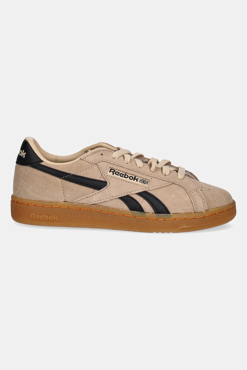 Замшевые кроссовки Reebok Classic CLUB C GROUNDS UK цвет бежевый 100229643 Замшевые кроссовки Reebok Classic CLUB C GROUNDS UK цвет бежевый 100229643