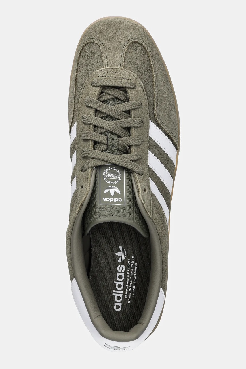 Σουέτ αθλητικά παπούτσια adidas Originals Gazelle Indoor χρώμα: πράσινο, JQ0174 φωτογραφία