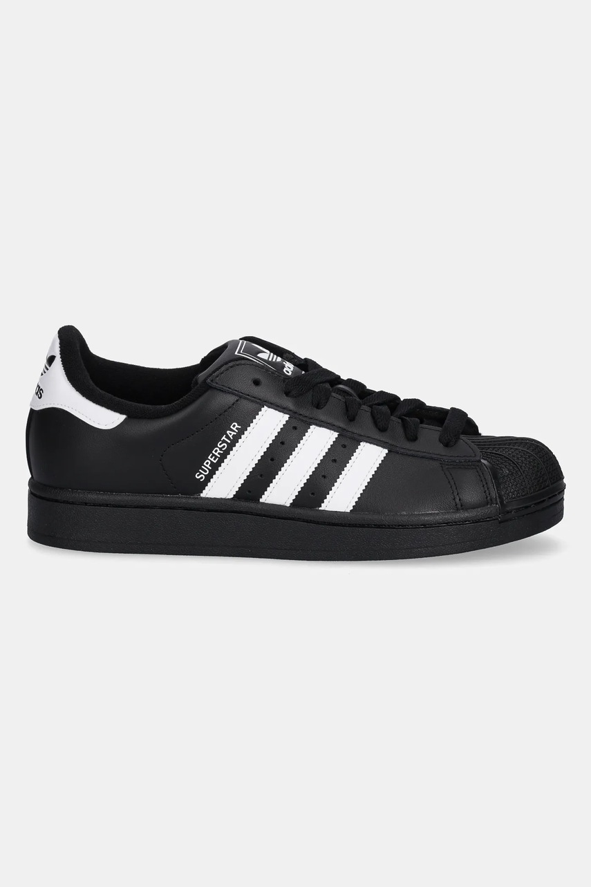 Кожаные кроссовки adidas Originals Superstar II цвет чёрный JI0079