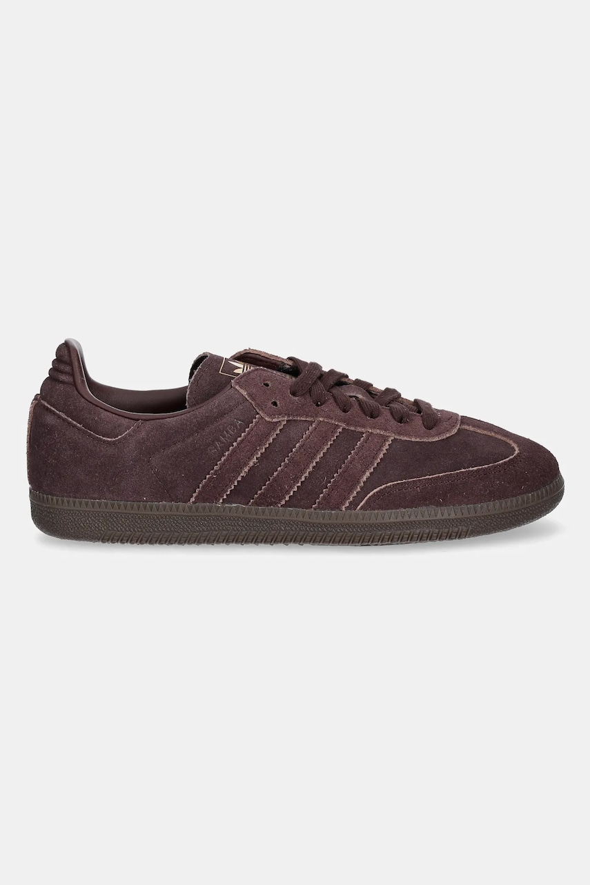 Замшевые кроссовки adidas Originals Samba OG цвет коричневый JI3211 Замшевые кроссовки adidas Originals Samba OG цвет коричневый JI3211
