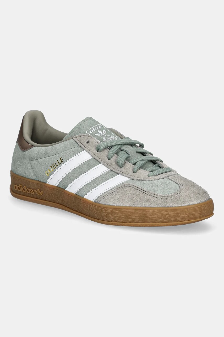 adidas Originals sneakers din piele intoarsă Gazelle Indoor culoarea verde, JI3526