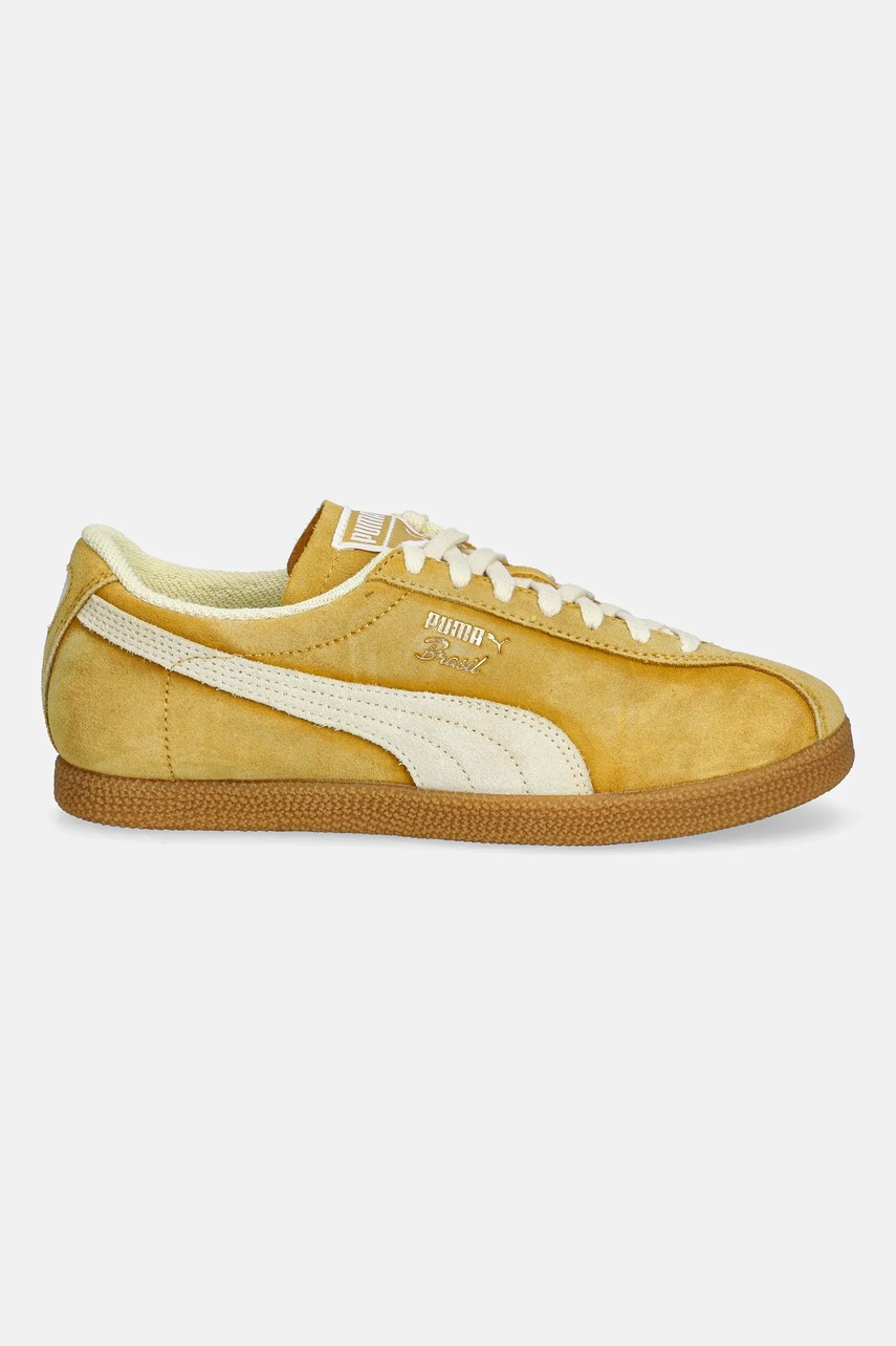 Замшевые кроссовки Puma Brasil The NeverWorn V цвет жёлтый 401643