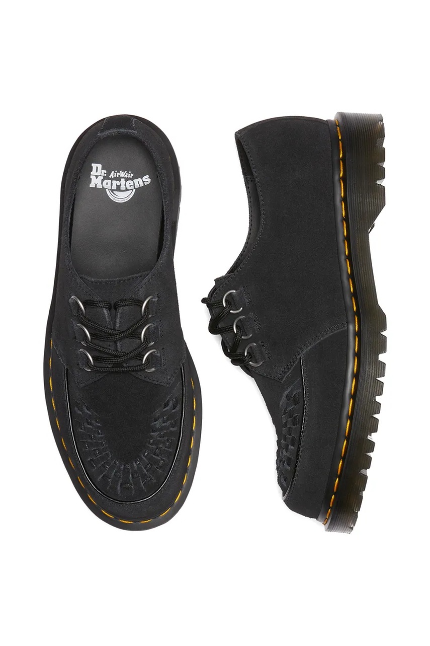 Σουέτ κλειστά παπούτσια Dr. Martens Ramsey χρώμα: μαύρο, DM40572001 φωτογραφία